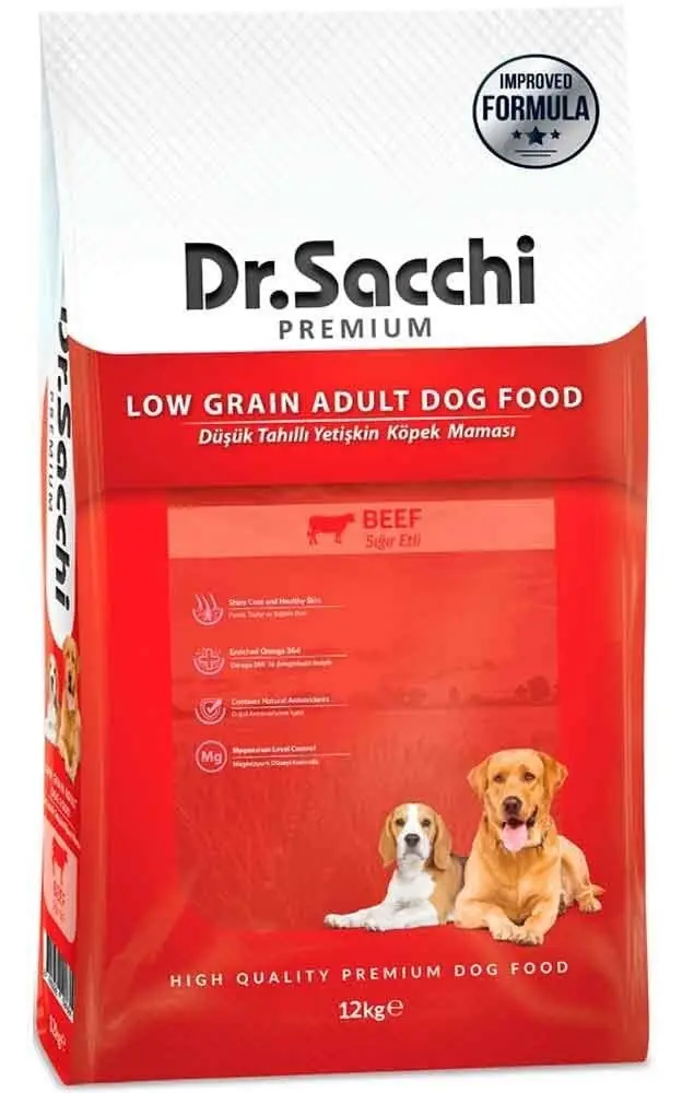 Dr.Sacchi Sığır Etli Yetişkin Köpek Maması 12 KG
