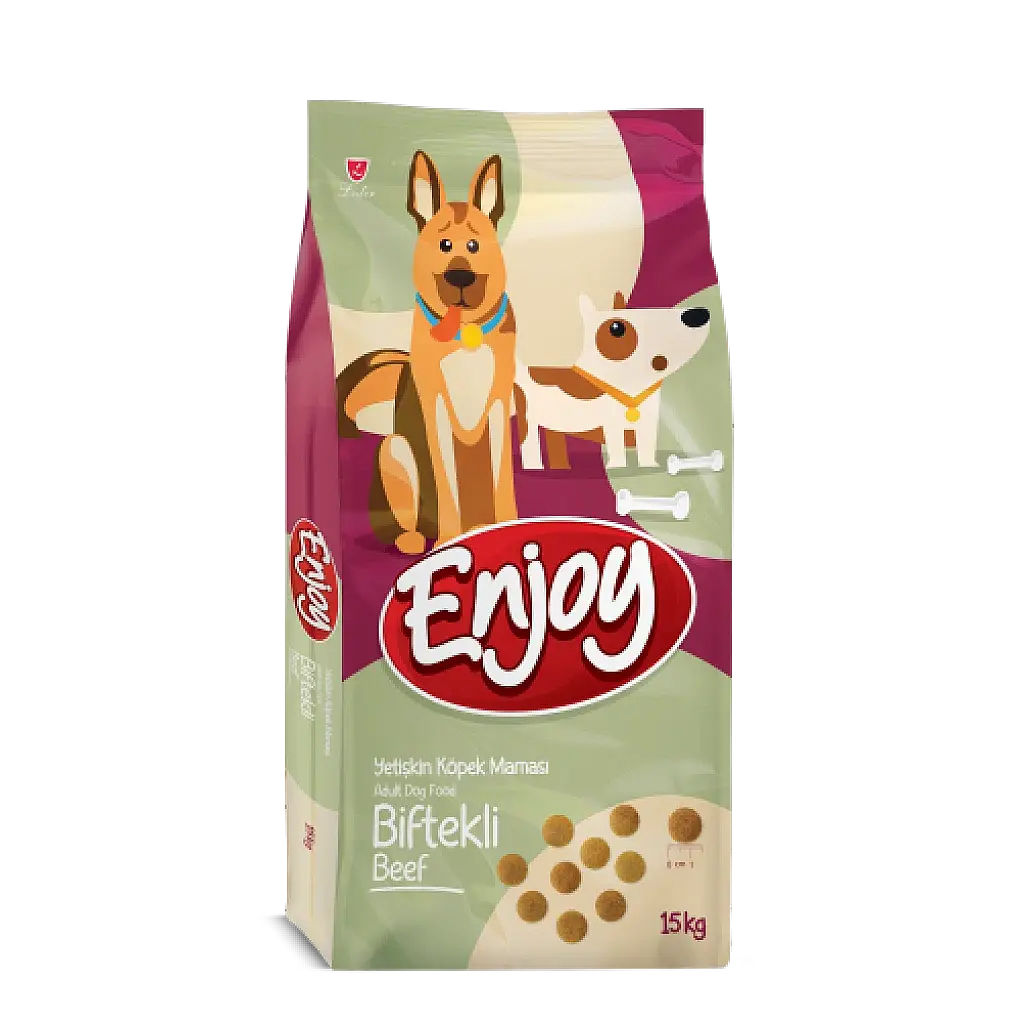 Enjoy Biftekli Yetişkin Köpek Maması 15 kg