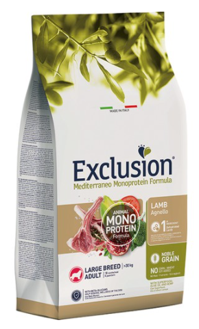 Exclusion Düşük Tahıllı Kuzu Etli ve Narlı Orta Irk Yetişkin 3 kg