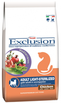 Exclusion Mediterraneo Tavuk Etli Light Kısırlaştırılmış 2 kg