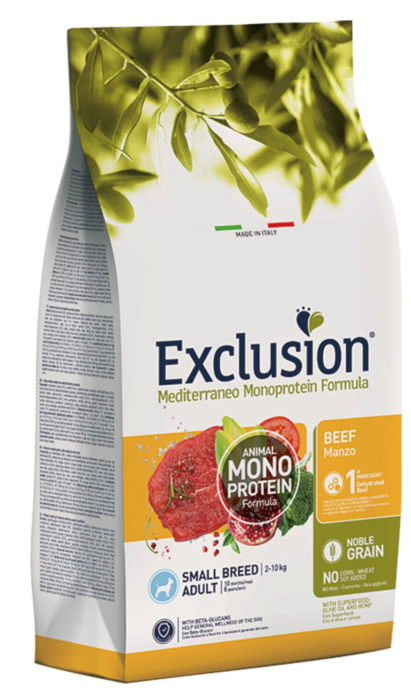 Exclusion Monoprotein Düşük Tahıllı Sığır Etli Ve Narlı Küçük Irk Yetişkin 2 kg