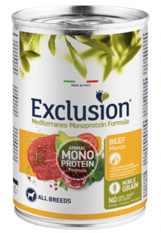Exclusion Monoprotein Düşük Tahıllı Sığır Etli Yetişkin 400 gr