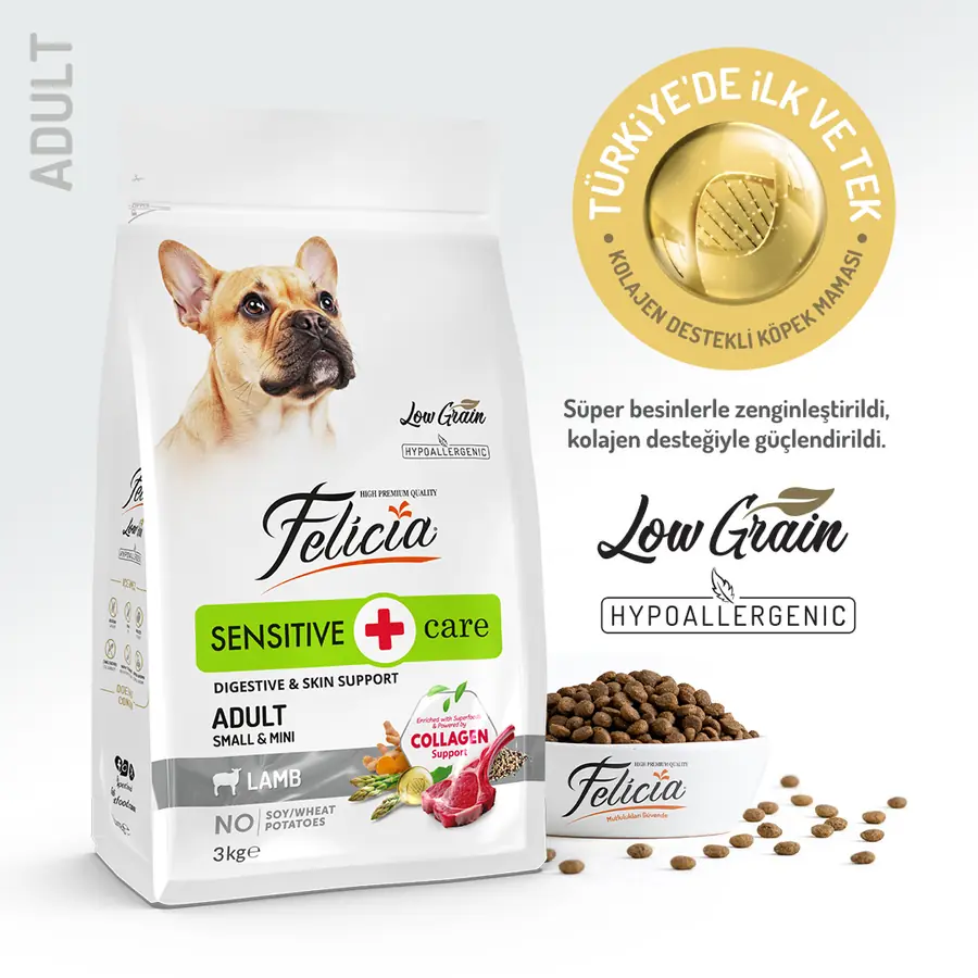 Felicia Small & Mini Kuzu Etli 3 kg Küçük Irk Yetişkin Köpek Maması