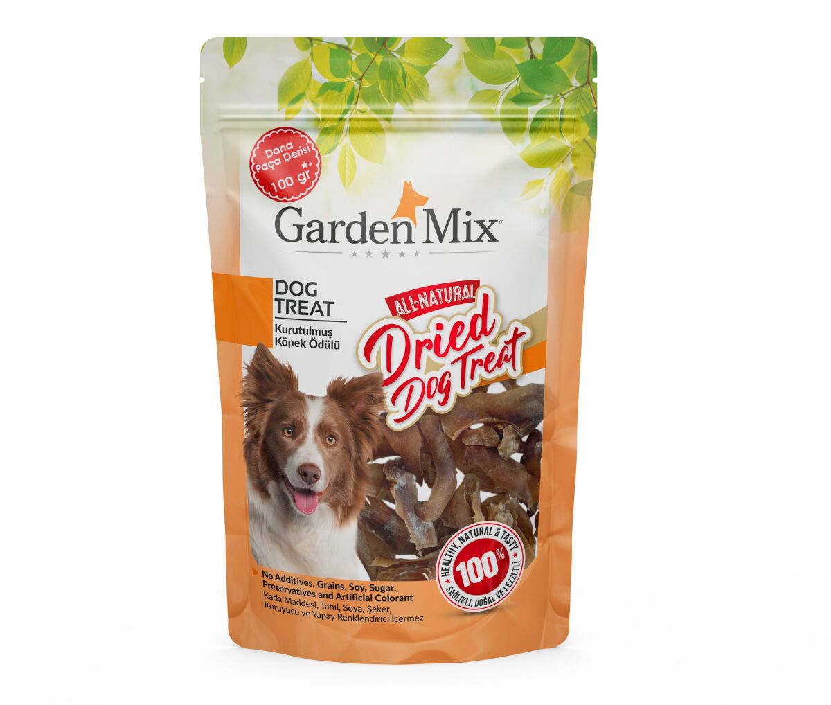 Garden Mix Kurutulmuş Dana Paça Derisi Köpek Ödül Maması 100 g