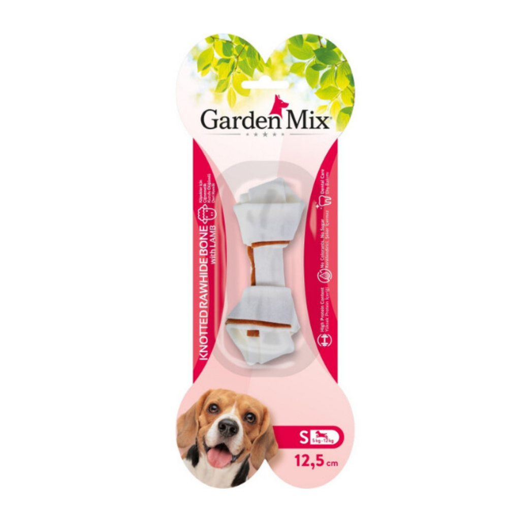 Garden Mix Kuzulu Düğümlü Kemik Köpek Ödülü Small 12.5 Cm