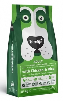 Havlife Tavuklu ve Pirinçli Orta ve Büyük Irk Yetişkin 15 kg