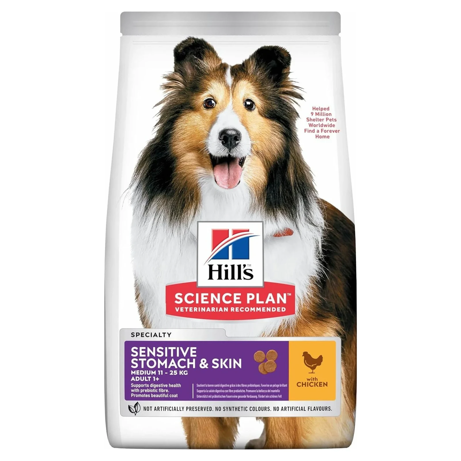 Hill's Adult 1+ Yaş Tavuklu Hassas Mide ve Deri İçin Yetişkin Köpek Maması 14 KG