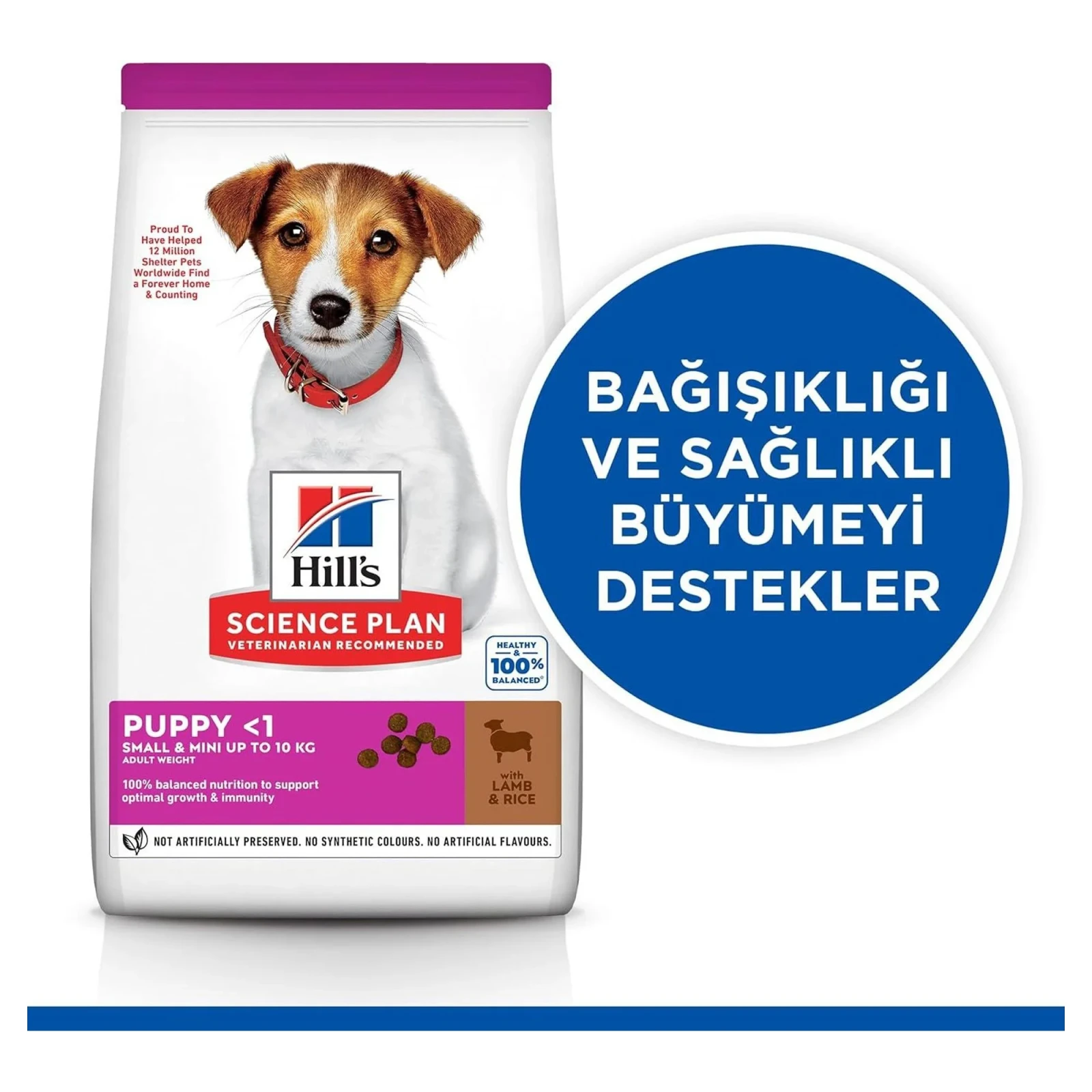 Hill's Pirinç ve Kuzu Etli Küçük ve Mini Irk Yavru Köpek Maması 1.5 KG görsel 3