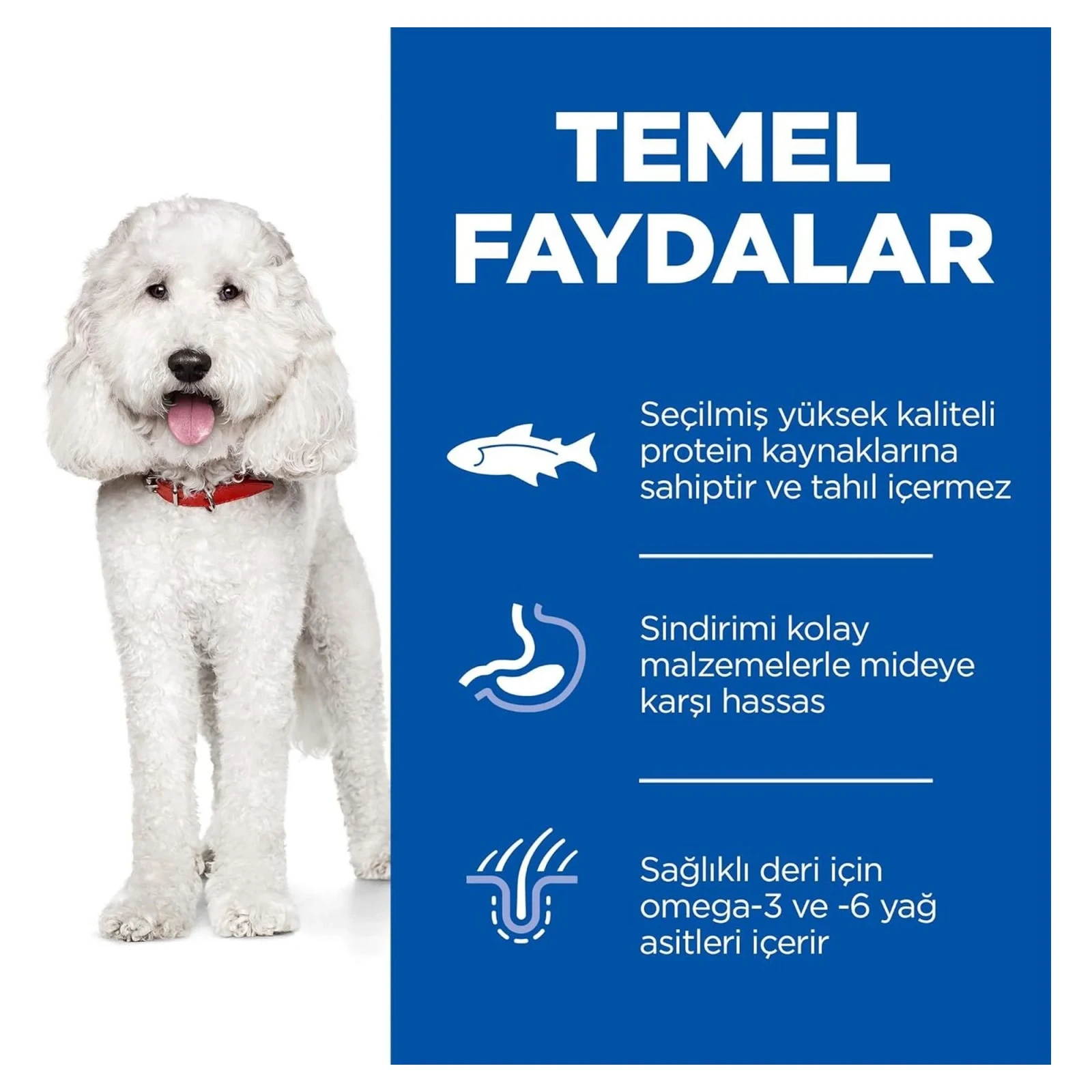 Hill's Somonlu Hipoalerjenik Orta Irk Yetişkin Köpek Maması 2.5 KG görsel 3