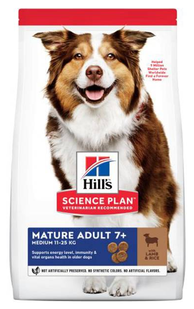 Hill's Mature Senior +7 Medium Orta Irk Kuzu Etli Yaşli 2.5 kg