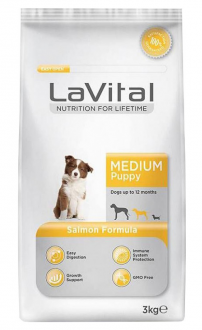 LaVital Medium Puppy Somonlu 3 kg