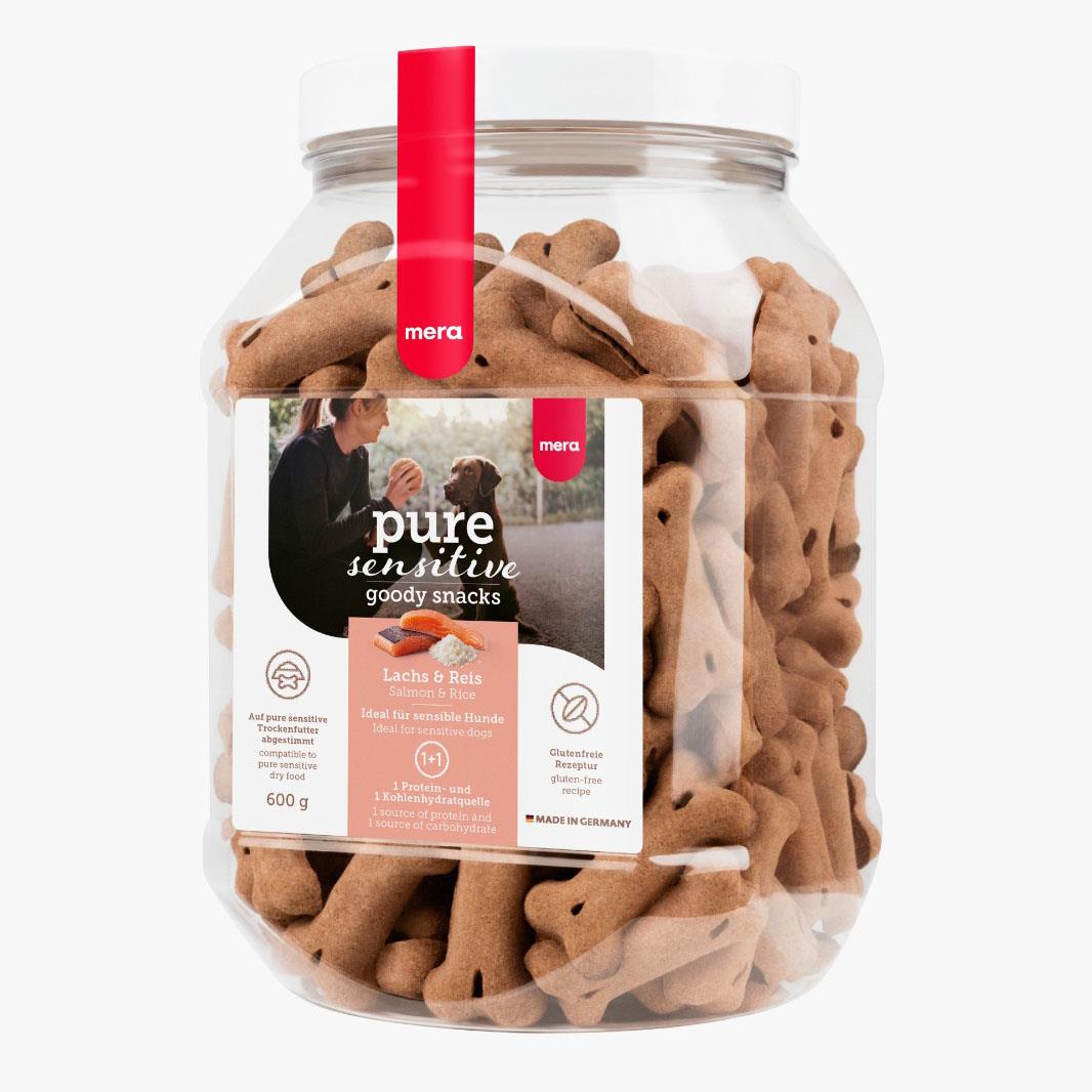 Mera Pure Sensitive Somonlu Pirinçli Köpek Bisküvisi 600 g görsel 2