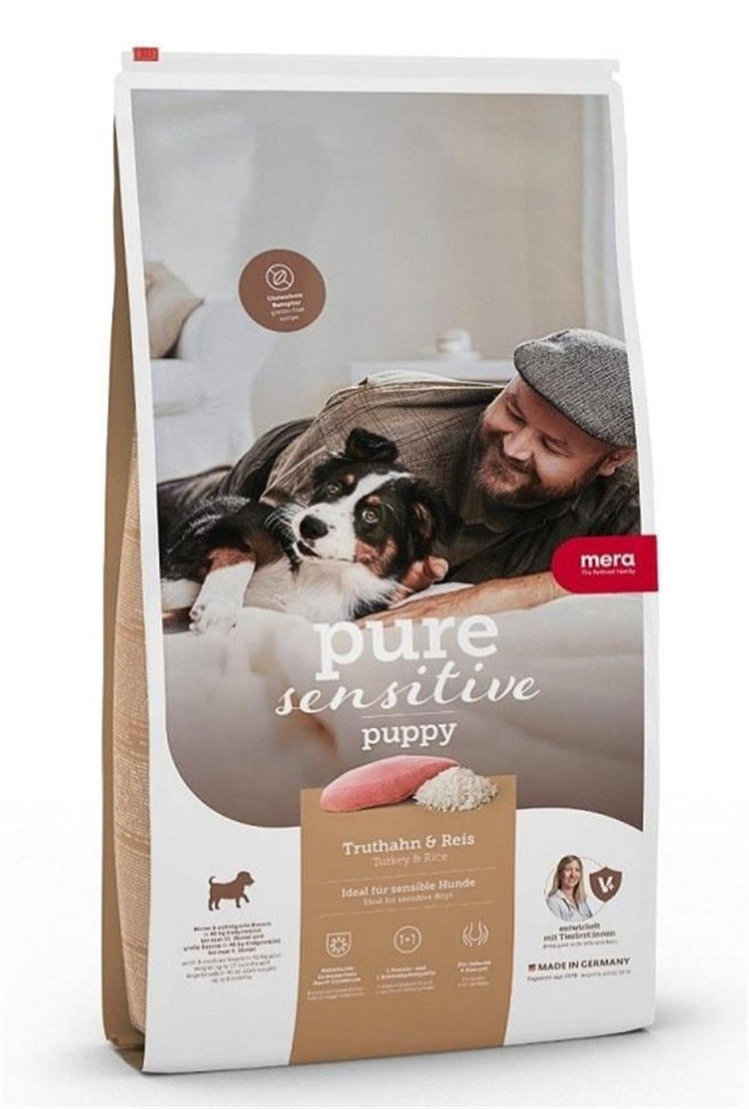 Mera Sensitive Puppy Hindili Pirinçli Küçük Irk Yavru Köpek Maması 4 KG