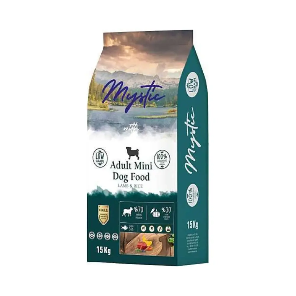 Mystic Az Tahıllı Kuzu Etli 15 kg Küçük Irk Yetişkin Köpek Maması