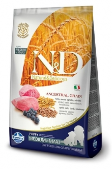 N&D Düşük Tahıllı Kuzulu Yaban Mersinli Yavru 12 kg