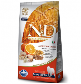 N&D Düşük Tahıllı Maxi Morina Balığı ve Portakallı 12 kg