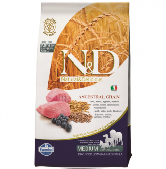 N&D Düşük Tahıllı Medium Kuzulu ve Yaban Mersinli 12 kg