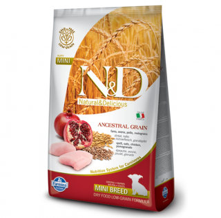 N&D Düşük Tahıllı Mini Puppy Tavuklu ve Narlı 7 kg
