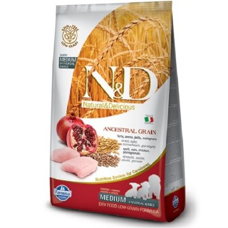 N&D Düşük Tahıllı Tavuklu Narlı Yavru 12 kg