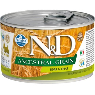 N&D Mini Düşük Tahıllı Domuzlu Elmalı 140 gr