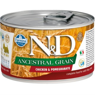 N&D Mini Düşük Tahıllı Tavuk Narlı 140 gr