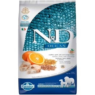 N&D Ocean Tahılsız Ringa Balıklı ve Portakallı Orta Büyük Irk 2.5 kg
