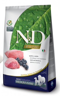 N&D Prime Tahılsız Yetişkin Medium Maxi Kuzu Yaban Mersinli 12 kg