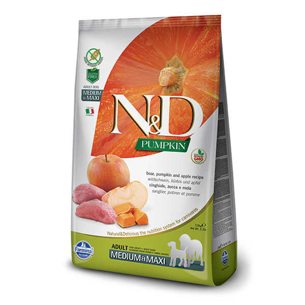 N&D Pumpkin Balkabaklı Domuz Etli ve Elmalı Yetişkin Köpek Maması 12 kg
