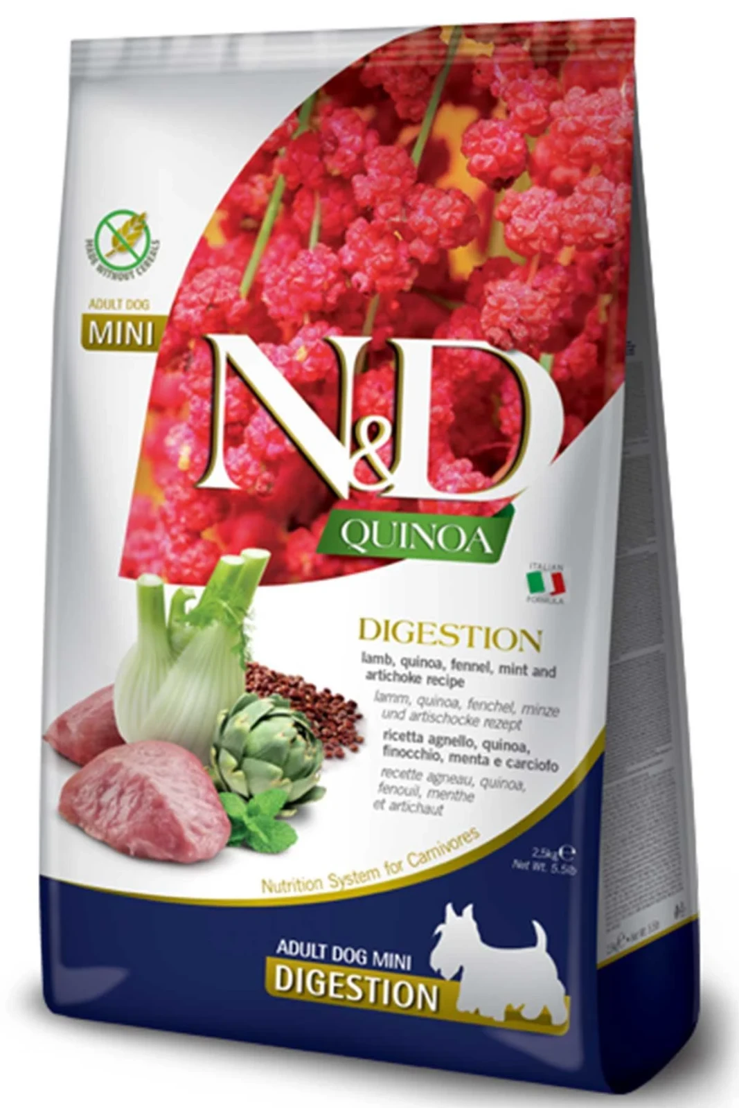 N&D Quinoa Köpek Digestion Yetişkin Mini Köpek Maması 2.5 Kg