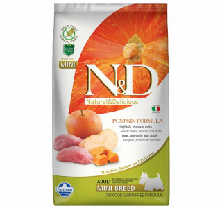 N&D Tahılsız Adult Mini Balkabağı Yaban Domuzu ve Elmalı 2.5 kg