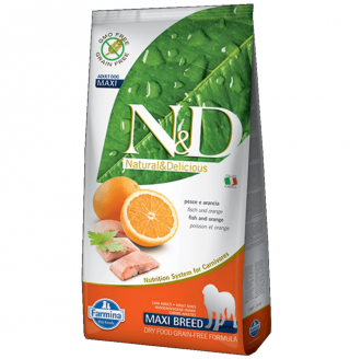 N&D Tahılsız Maxi Balıklı ve Portakallı 12 kg