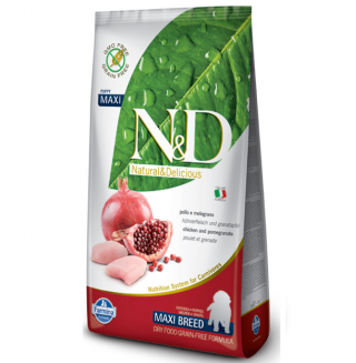 N&D Tahılsız Maxi Puppy Tavuklu ve Narlı 12 kg