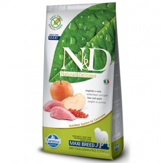 N&D Tahılsız Maxi Yaban Domuzu ve Elmalı 12 kg