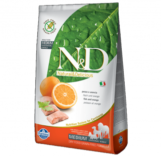 N&D Tahılsız Medium Balıklı ve Portakallı 12 kg