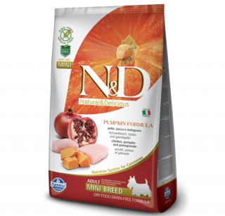 N&D Tahılsız Mini Balkabağı Tavuklu ve Narlı 7 kg