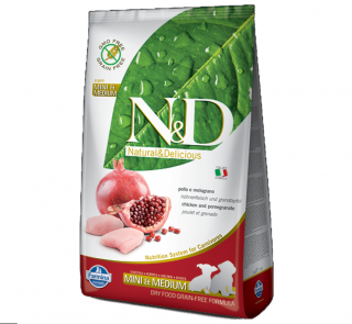N&D Tahılsız Mini Medium Puppy Tavuklu ve Narlı 7 kg