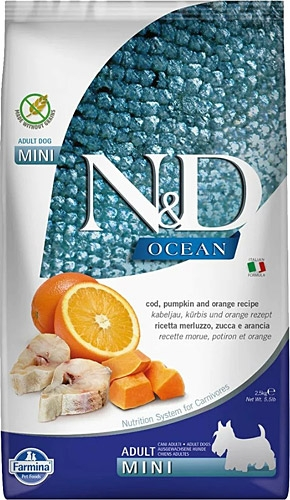 N&D Ocean Morina Balıklı Balkabaklı Mini Yetişkin 2.5 kg