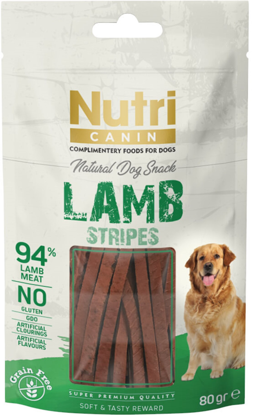 Nutri Canin Lamb Stripes Tahılsız Kuzulu Köpek Ödülü 80 Gr