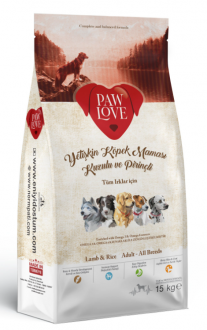 Paw Love Kuzulu Ve Pirinçli Yetişkin 15 kg