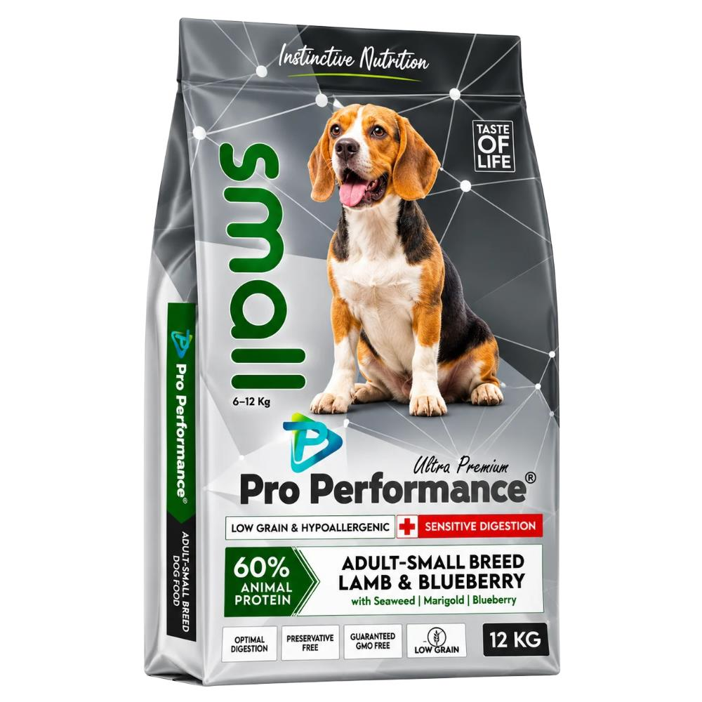 Pro Performance Kuzulu ve Yaban Mersinli Küçük Irk Yetişkin Köpek Maması 12 kg