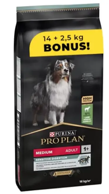 Pro Plan Sensitive Digestion Medium Kuzu Etli 14 + 2.5 kg Yetişkin Köpek Maması