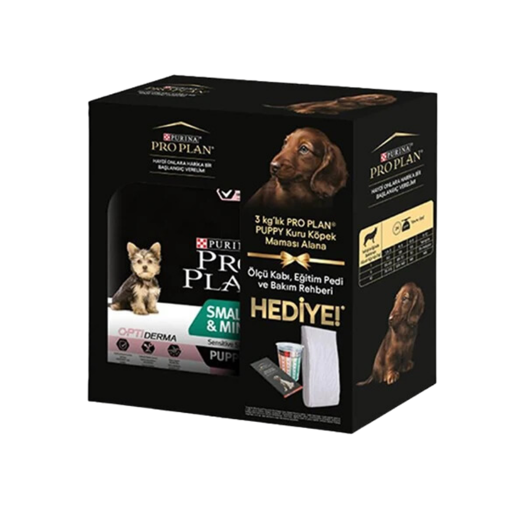 Pro Plan Small&Mini Somonlu Küçük Irk Yavru Köpek Maması 3kg Eğitim Pedi Hediye