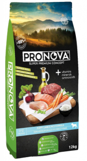 Pronova Düşük Tahıllı Kuzu Etli ve Pirinçli Yavru 12 kg