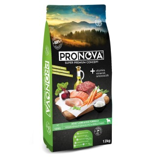 Pronova Düşük Tahıllı Kuzu Etli ve Pirinçli Yetişkin 12 kg