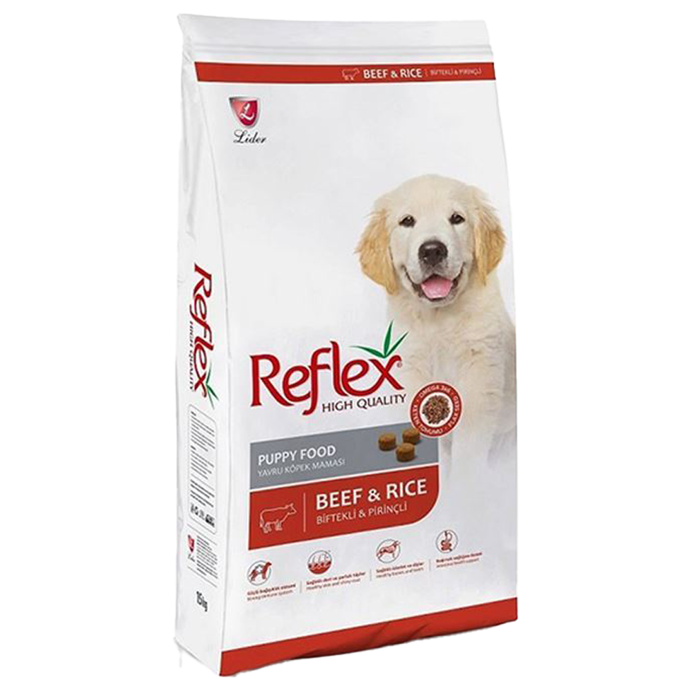 Reflex Biftekli ve Pirinçli Yavru Köpek Maması 15kg