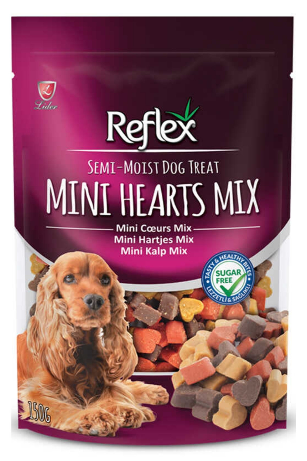 Reflex Karışık Renkli Mini Kalpli Yumuşak Köpek Ödül Maması 150gr