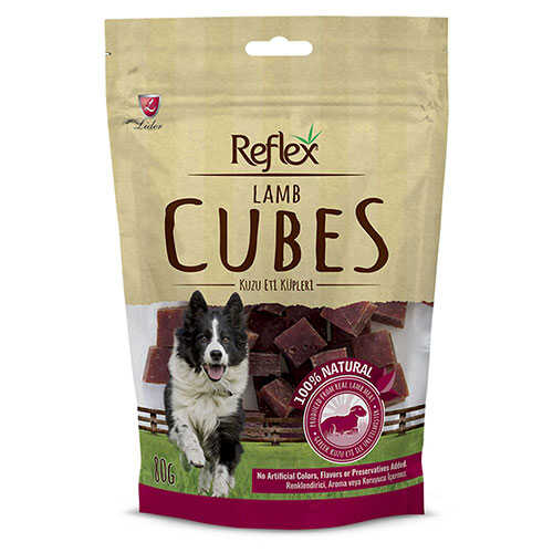 Reflex Kuzu Etli Dilim Küp Köpek Ödülü 80 Gr