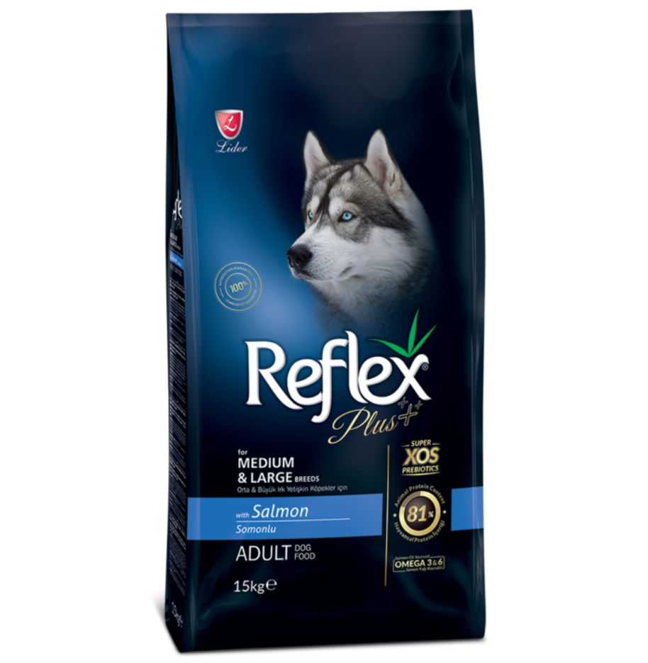 Reflex Plus Adult Medium & Large Somonlu 15 kg