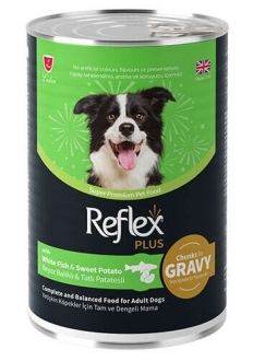Reflex Plus Beyaz Balıklı ve Tatlı Patates Et Parçacıklı Soslu 400 gr