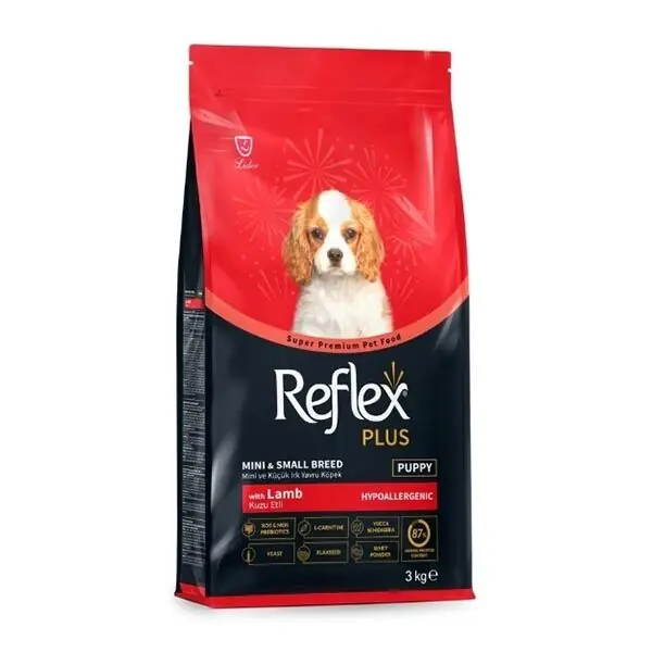 Reflex Plus Kuzu Etli 3 kg Mini ve Küçük Irk Yavru Köpek Maması